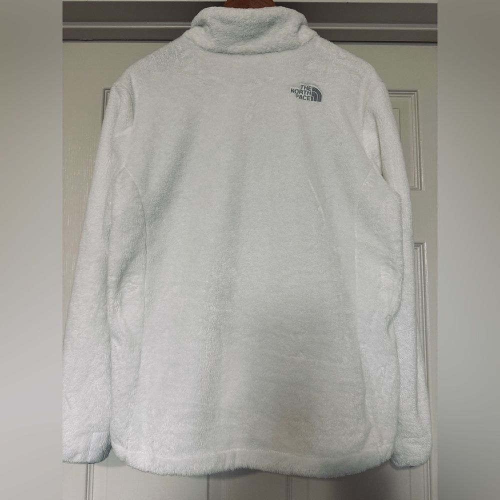 THE NORTH FACE Women's Osito Full Zip Fleece Jacket Light Grey& White Sz.L - Picture 4 of 9